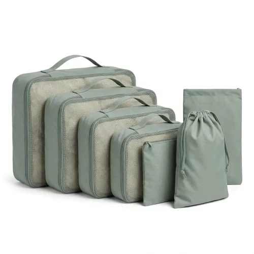 ECOHUB 7 pièces : l'organisateur de valise écologique